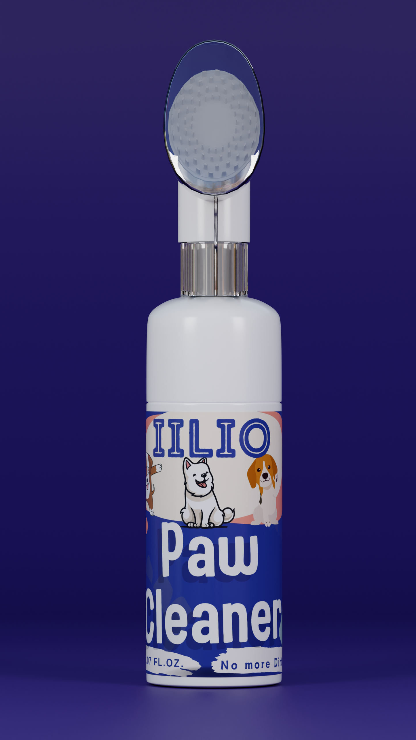 iiLio Paw Cleaner 150ml with soft bristle brush for dogs and cats. - iiLio Pet Products