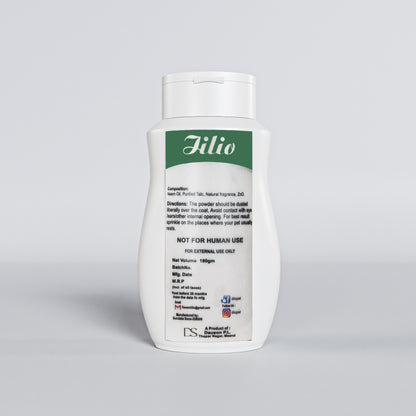 iiLio Anti-Tick Powder  with Neem extracts for dogs 180 grams.