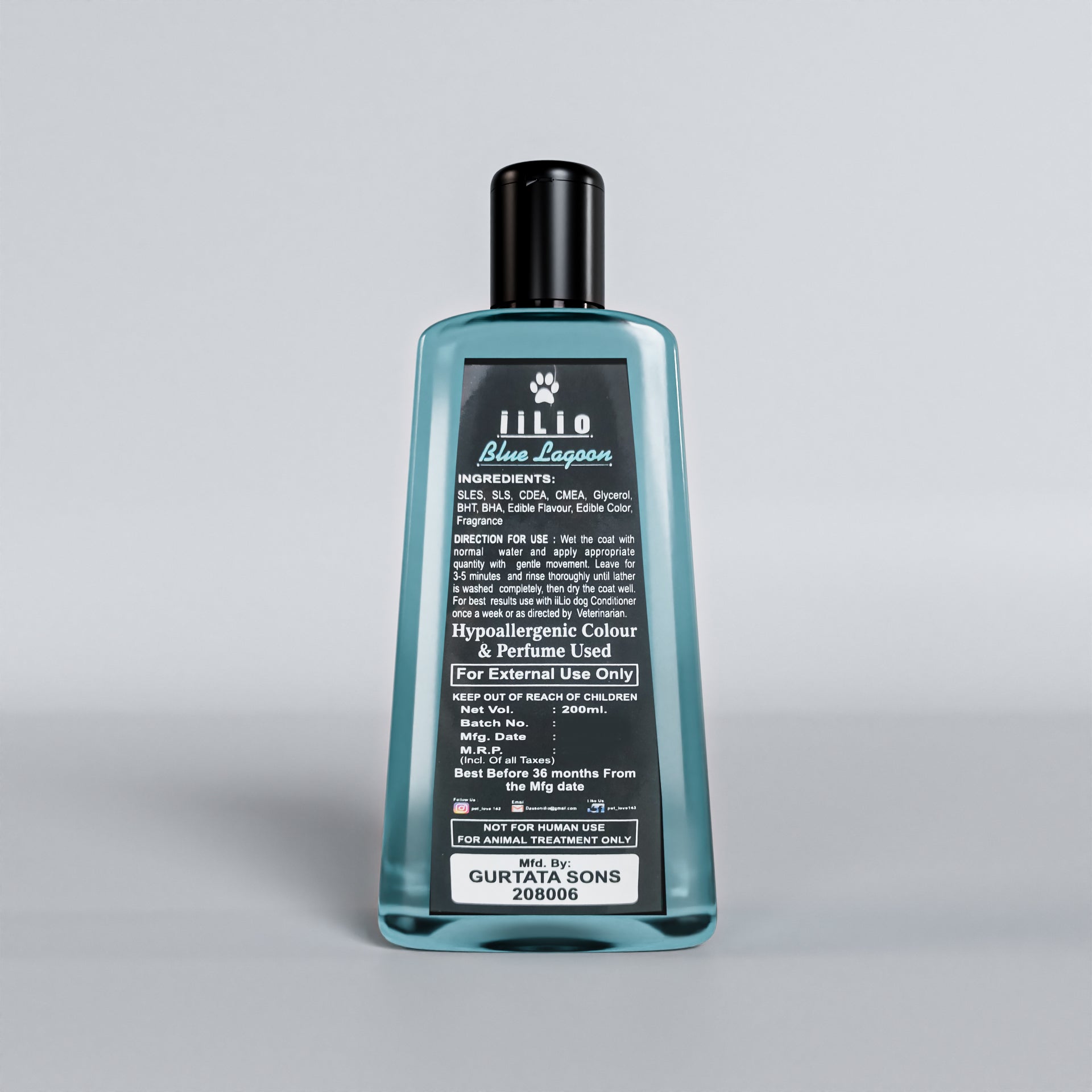iiLio Pet WASH 200ml for Spa Grooming at home - iiLio Pet Products