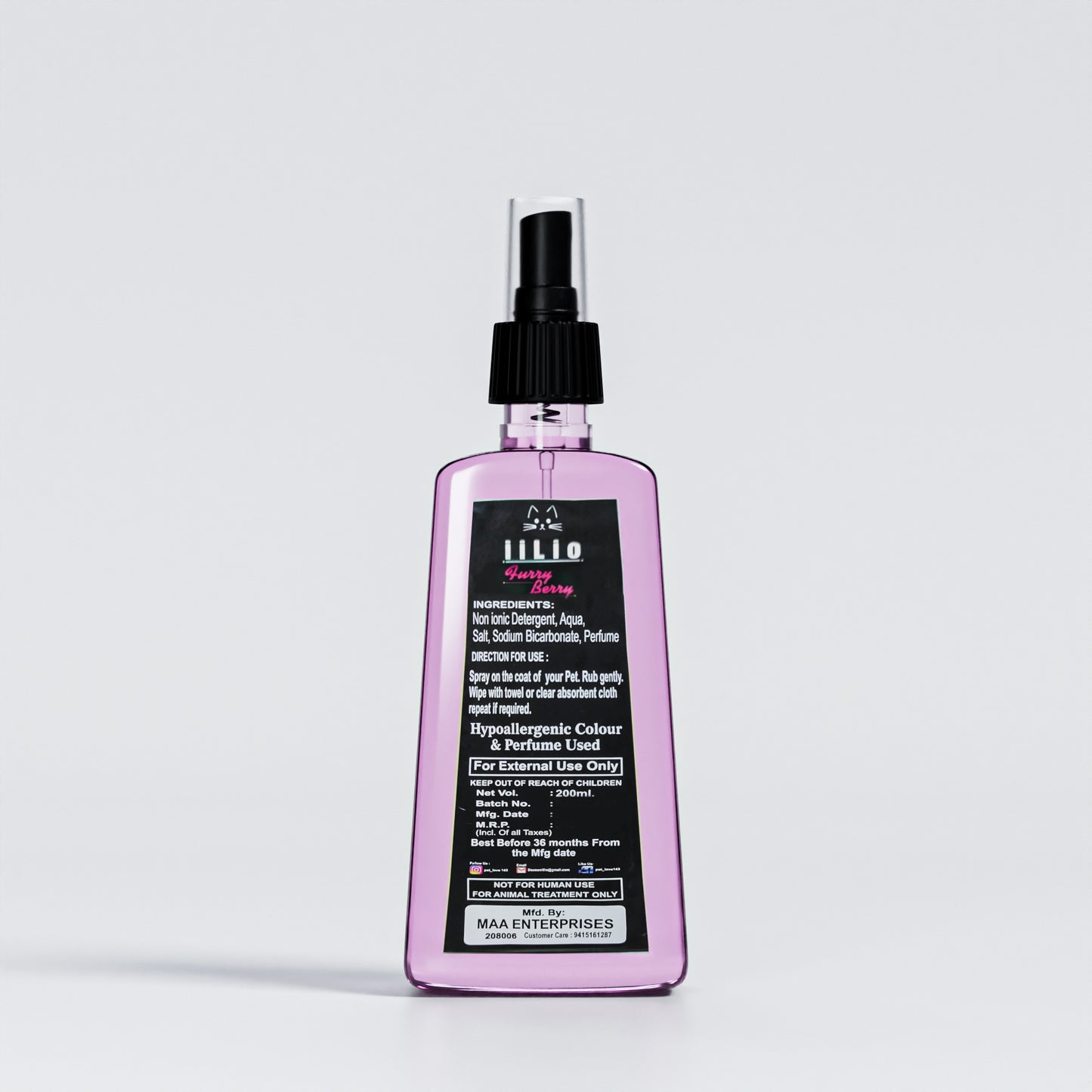 iiLio Pet Drybath 200ml for Spa Grooming at home - iiLio Pet Products