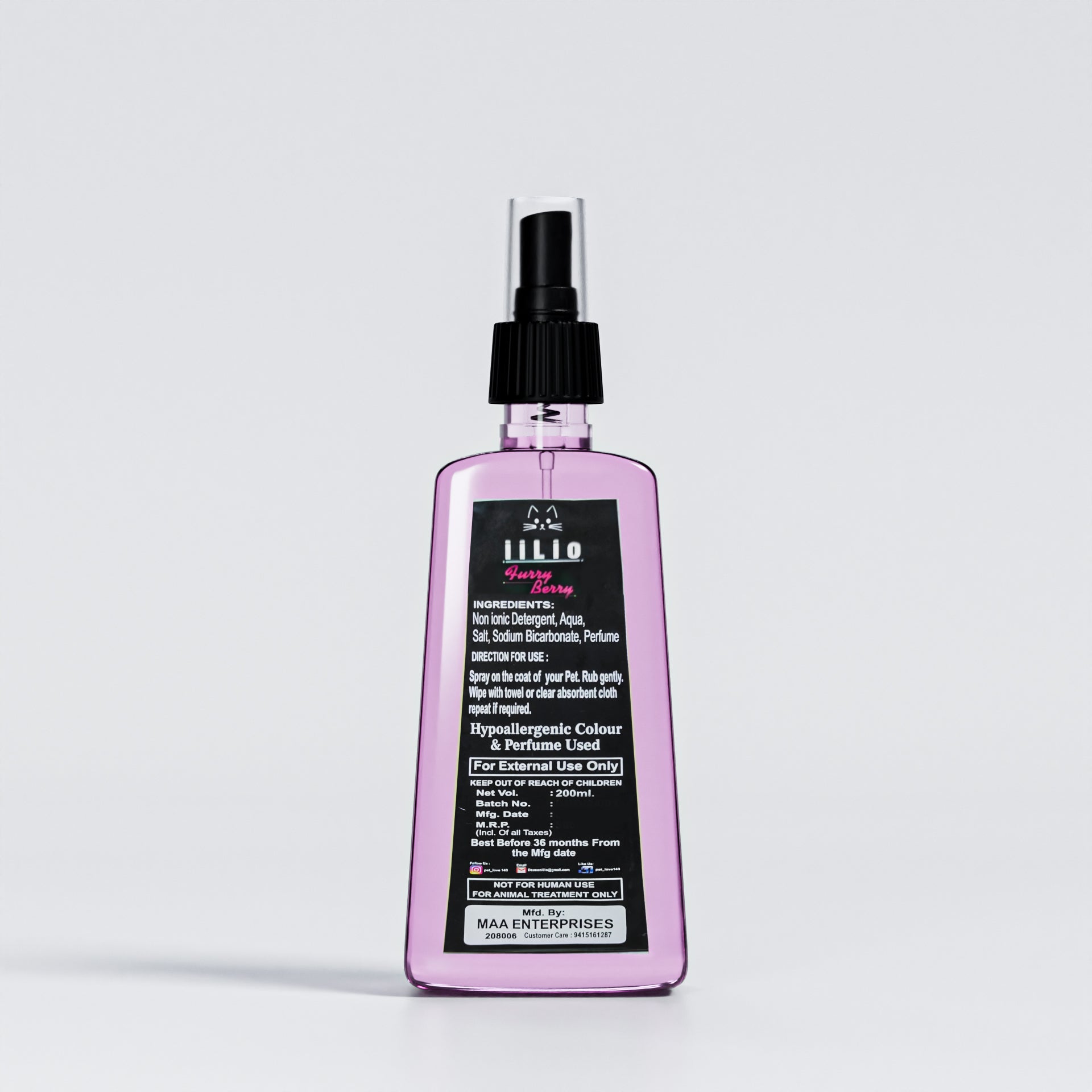 iiLio Pet Drybath 200ml for Spa Grooming at home - iiLio Pet Products