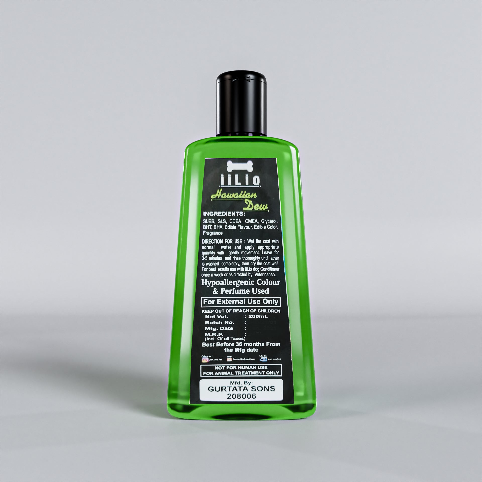 iiLio Pet WASH 200ml for Spa Grooming at home - iiLio Pet Products