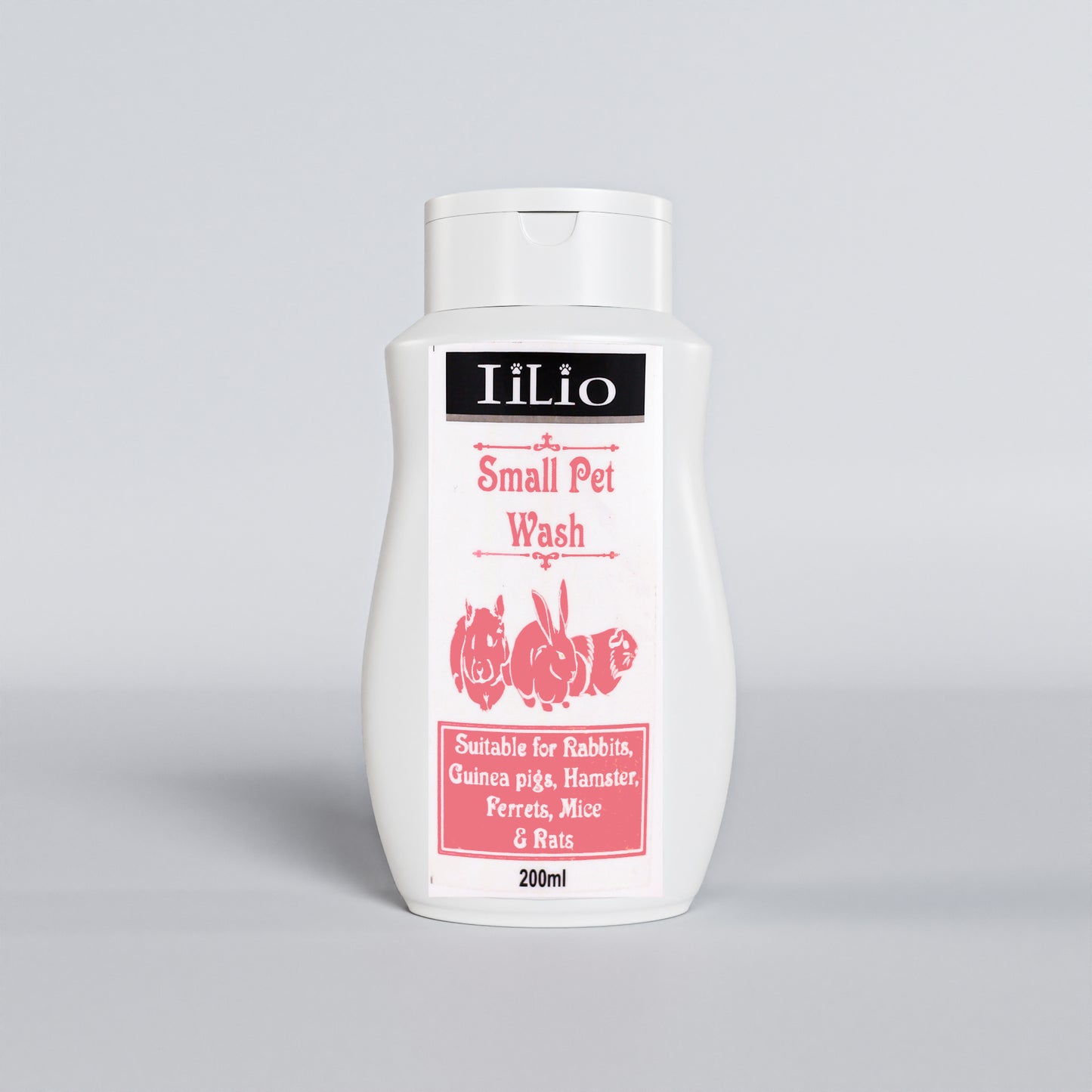 iiLio Small Pet Wash 200ml Shampoo For Rabbits , guinea pigs , hamsters , chinchilla and rats. - iiLio Pet Products