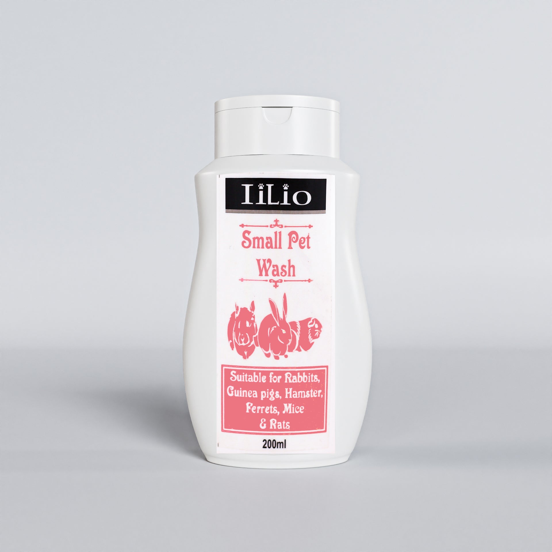 iiLio Small Pet Wash 200ml Shampoo For Rabbits , guinea pigs , hamsters , chinchilla and rats. - iiLio Pet Products